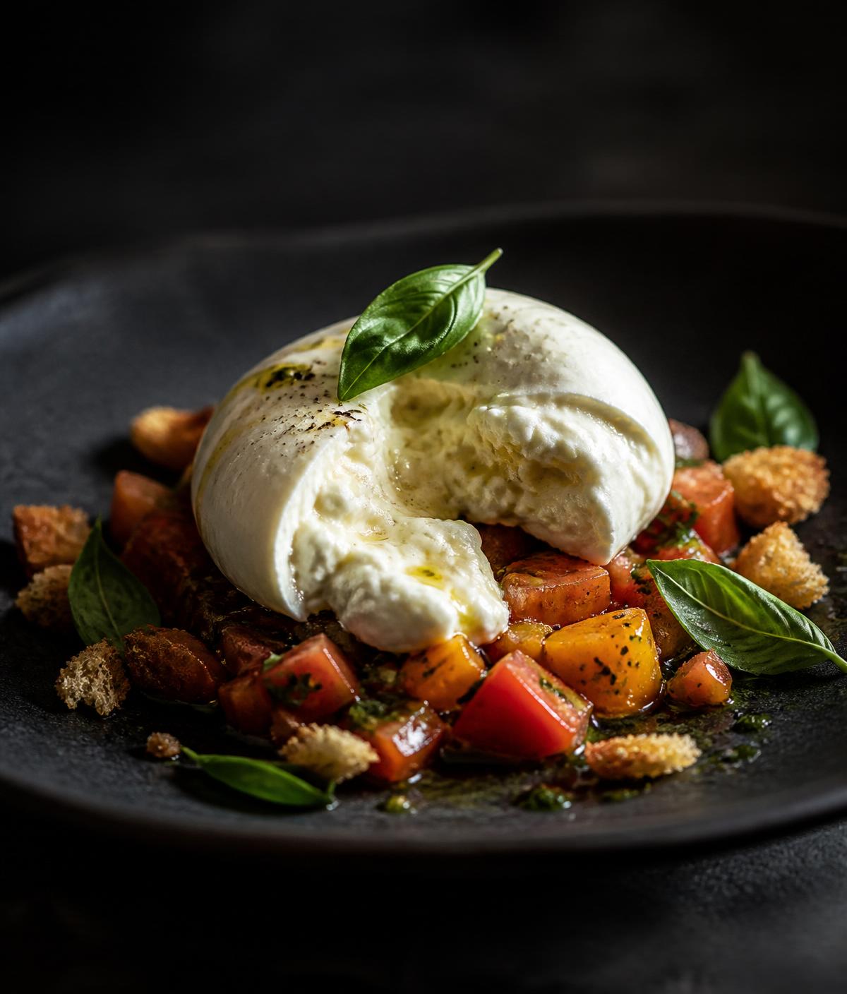 Burrata con tomate