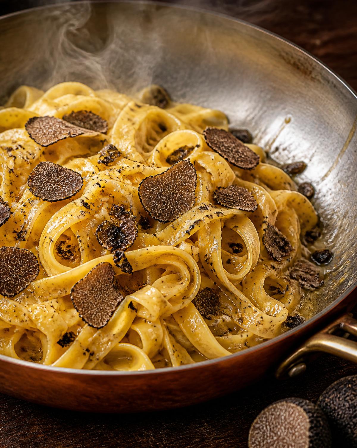 Tagliatelle con trufa negra