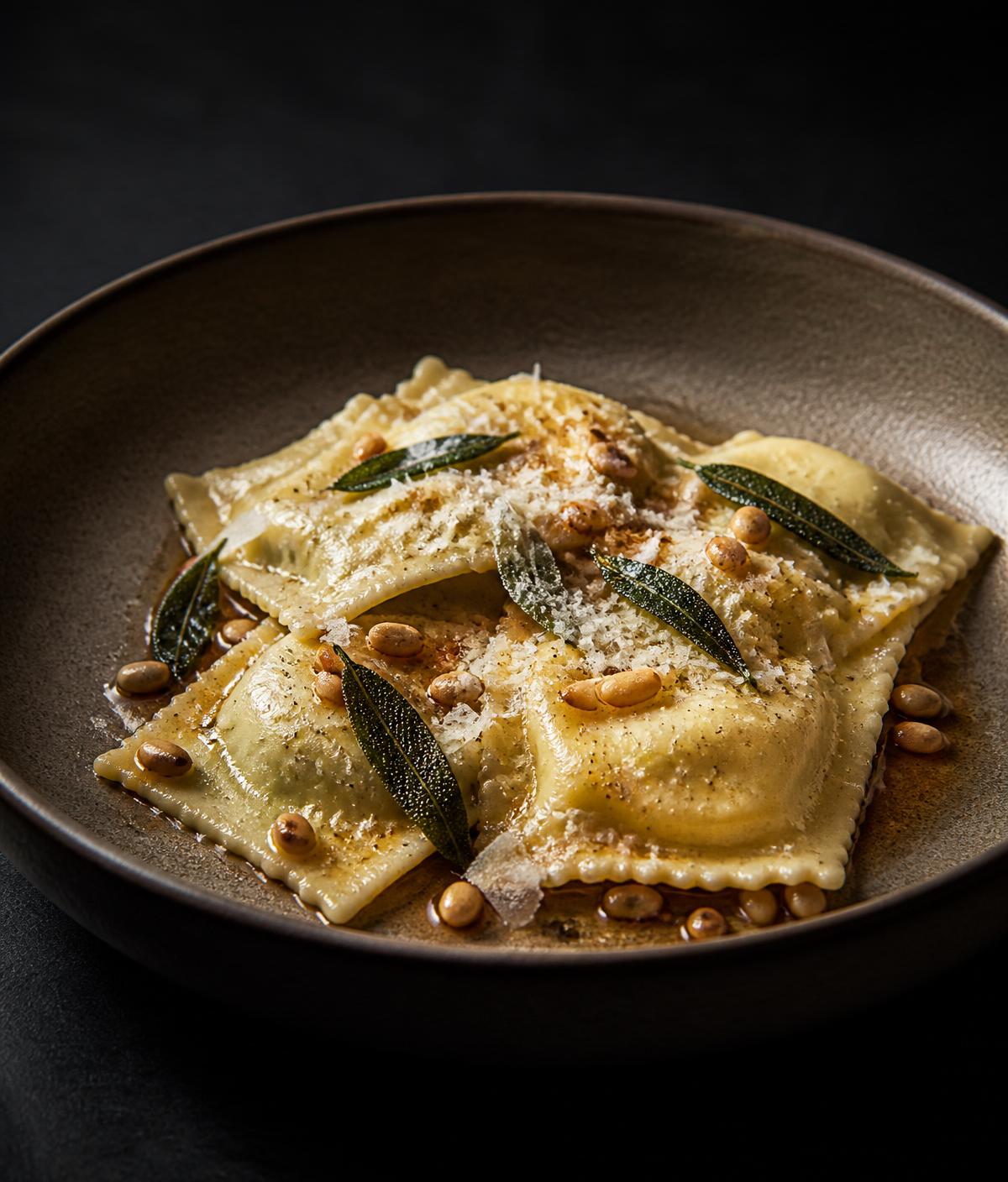 Ravioli de ricotta y espinacas